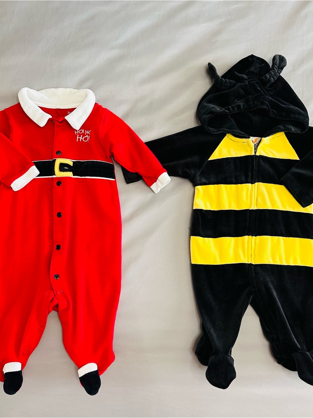 Bundle Holiday Santa Red One-Piece and Bumblebee for Baby